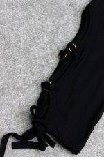ست کراپ و لگ ویسکوز مشکی بغل حلقه - Image 3