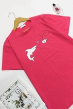 تیشرت پنبه طرح دلفینی - Image 2