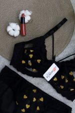 ست فنردار شیشه ای طرح قلب - Image 3