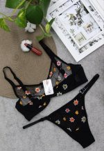 ست فنردار شیشه ای گلدار